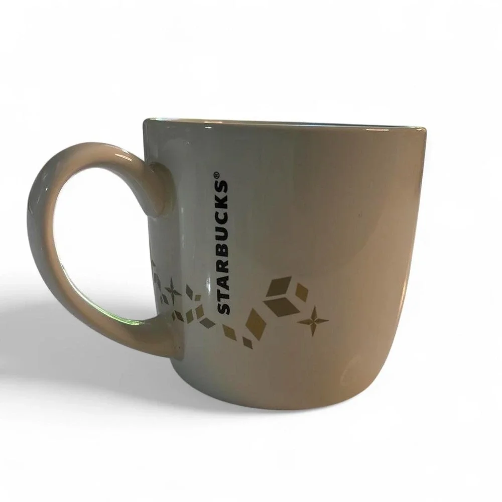 2013 Christmas holiday Starbucks white mug with green logo Perfect gift
